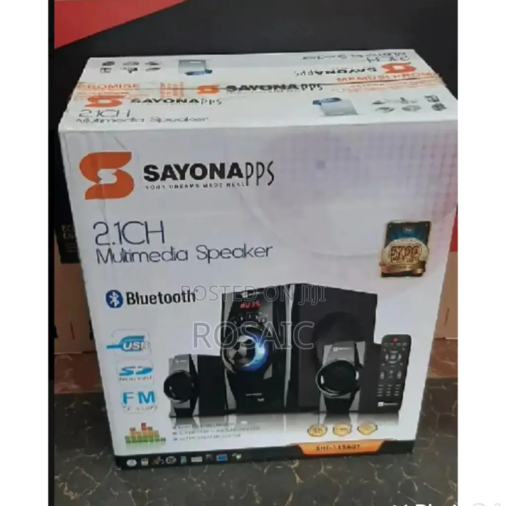 2.1CH Sayona 1156 Bluetooth Speaker and FM Radio