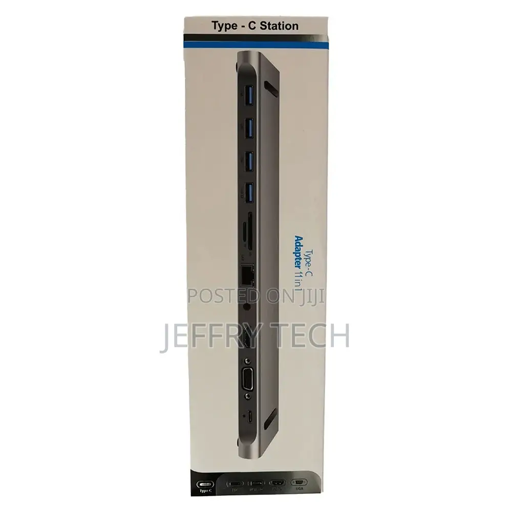 11 in 1 USB Type C to Usb3.0/2.0 Sd/Tf Lan Audio HDMI VGA Pd
