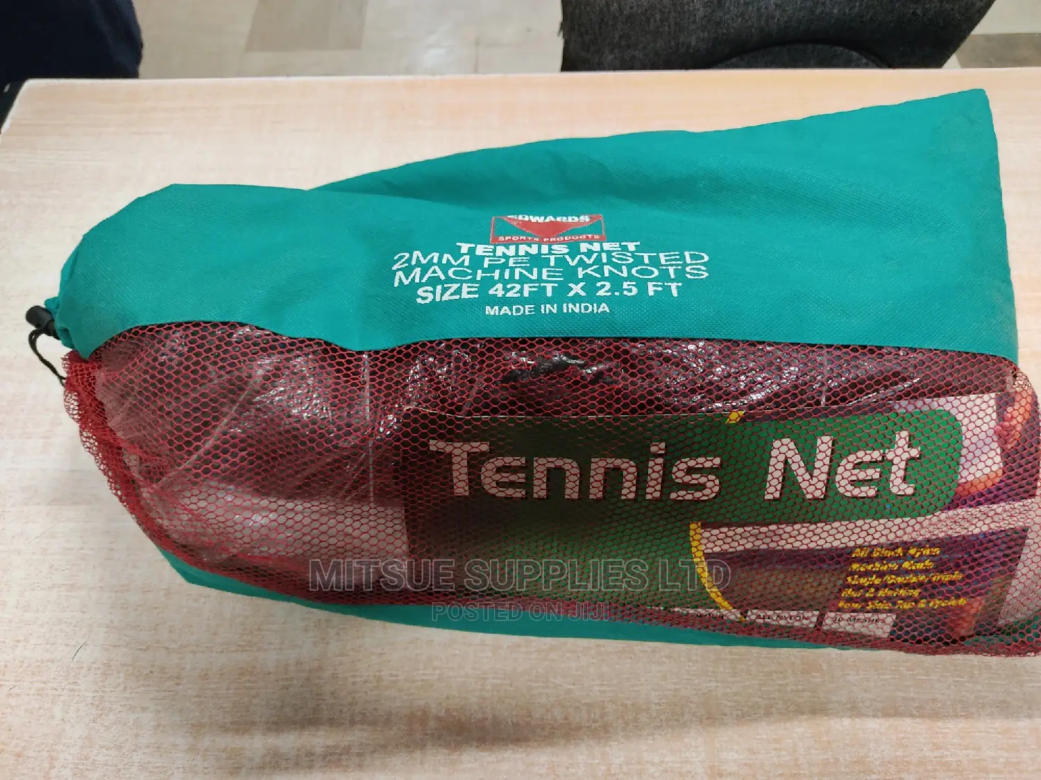 Edwards India Lawn Tennis Net Without Wire- Black