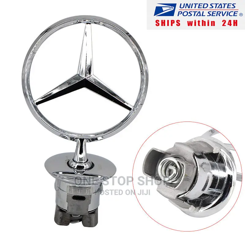Chrome Mercedes Benz Bonnet Stand Logo