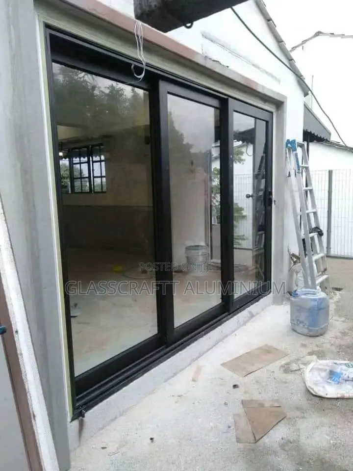 Black Coated Aluminium Doors