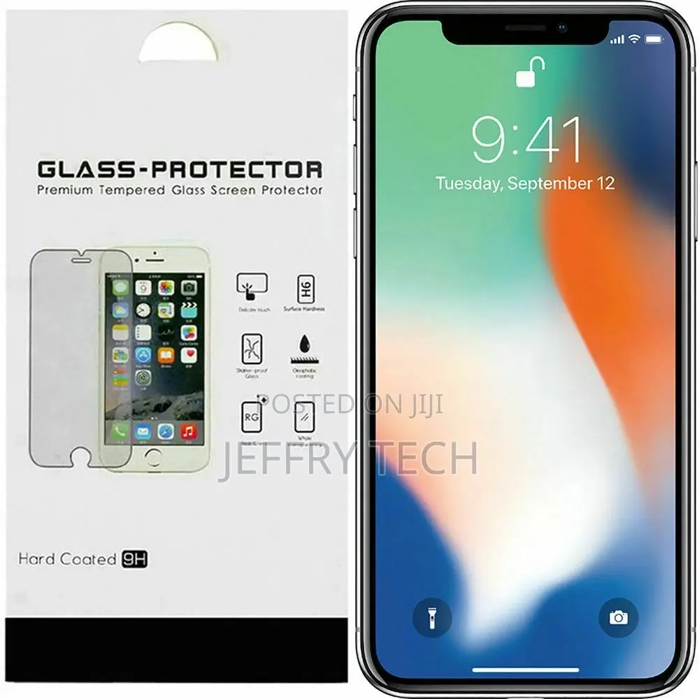 Clear Transparent TPU Case for iPhone 11, Pro, Max + Glass P