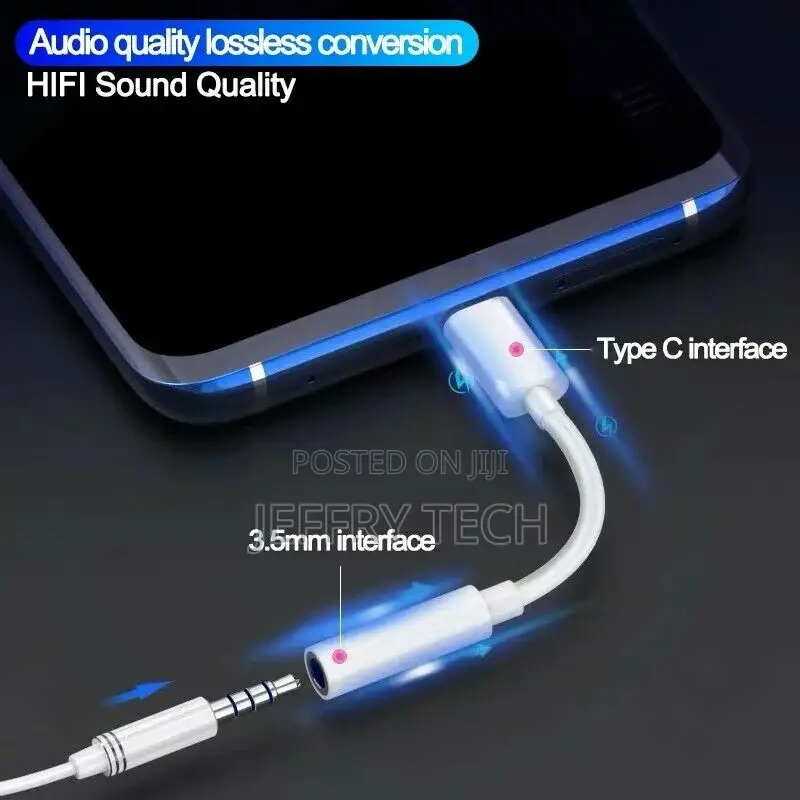 USB Type C to 3.5mm Aux Audio Stereo Cable Adapter for Samsu