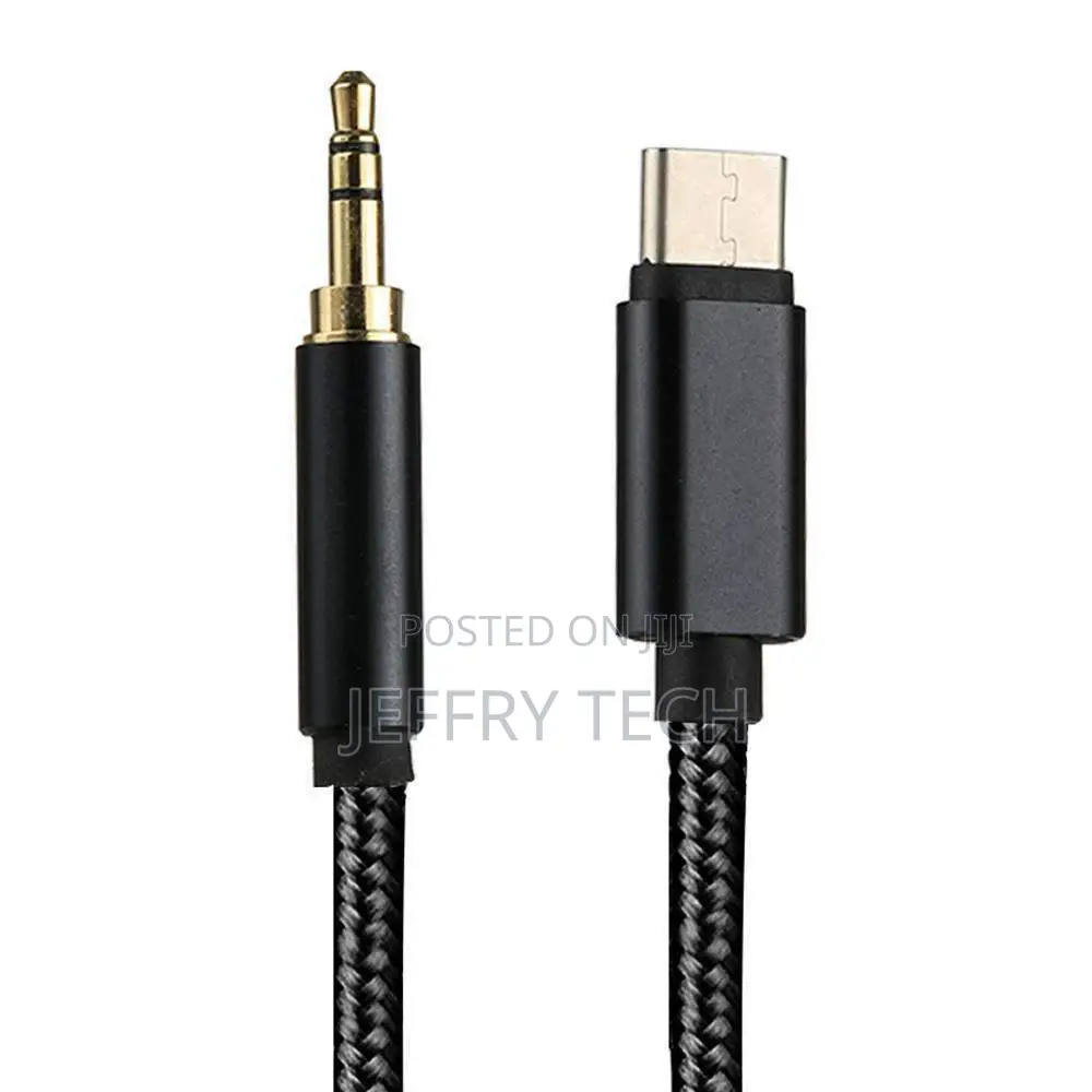 Type-C to 3.5mm Audio Aux Cable,3.5mm Male to USB-C Male Ste