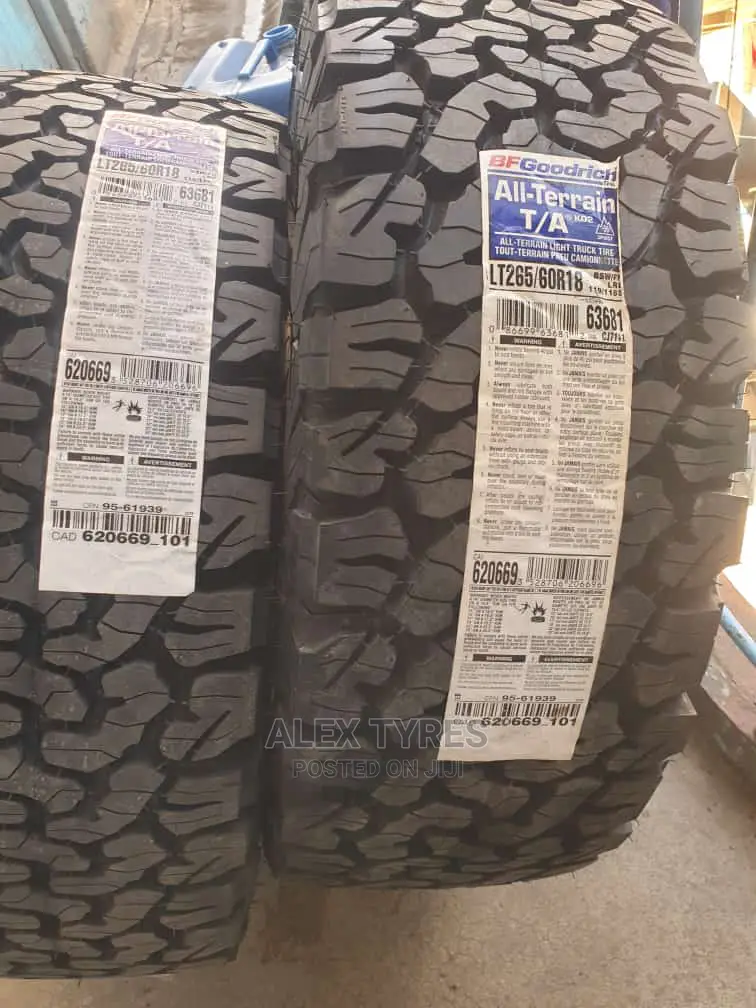 265/60r18 BF Goodrich Tyres Made in Thailand