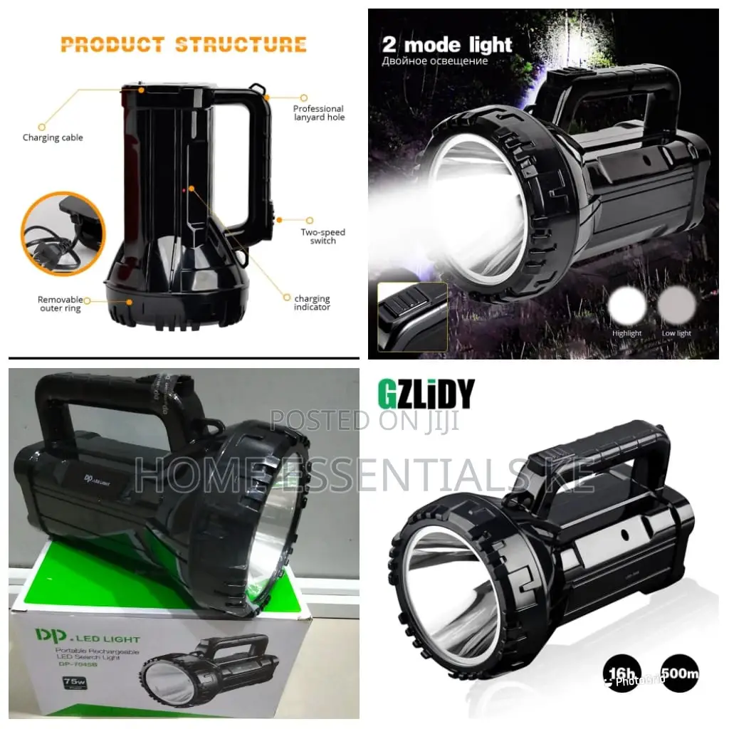 Led Light Rechargeable Torch 75w