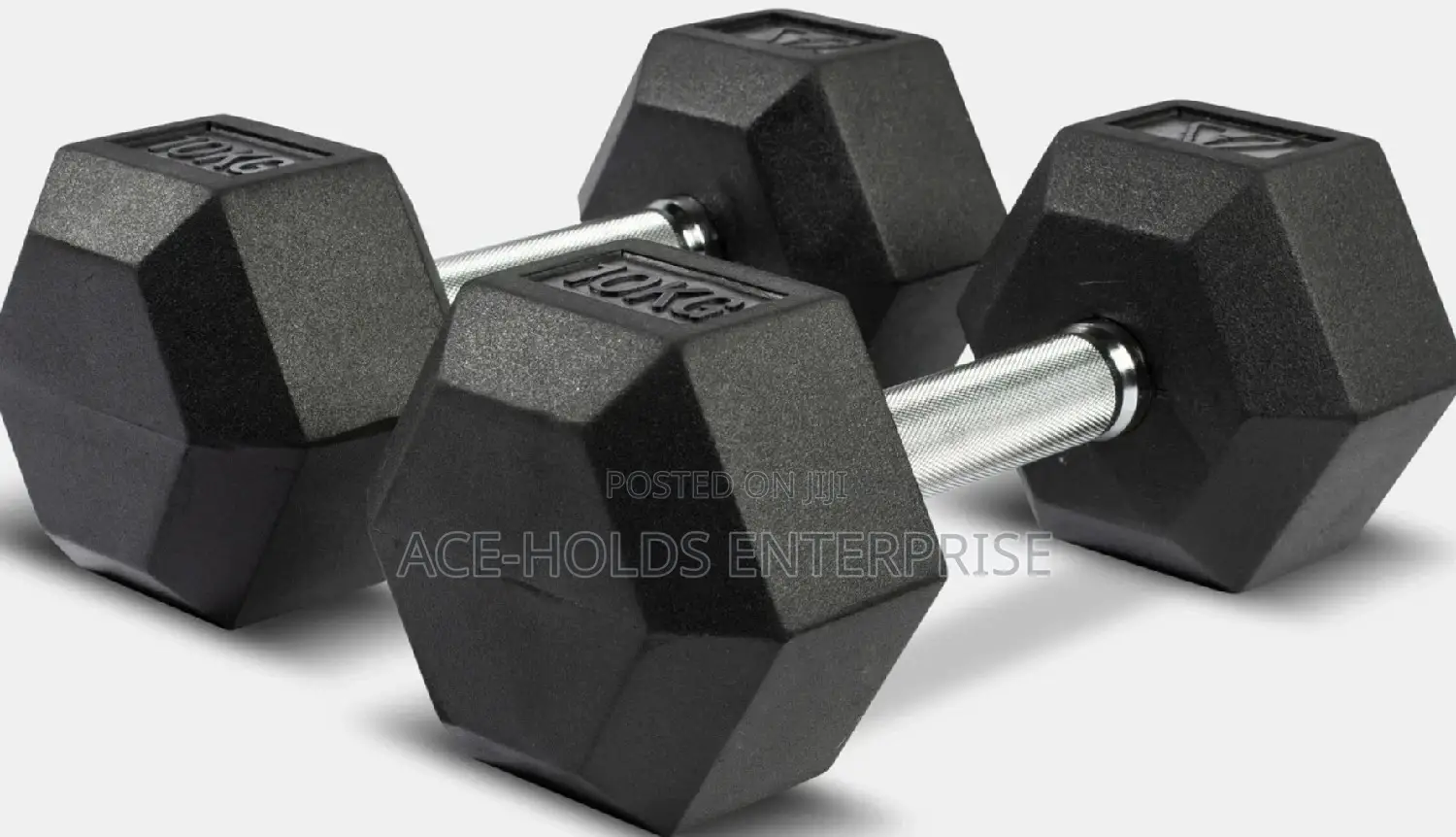 30kgs Hexagon Dumbbell Rubber Coated