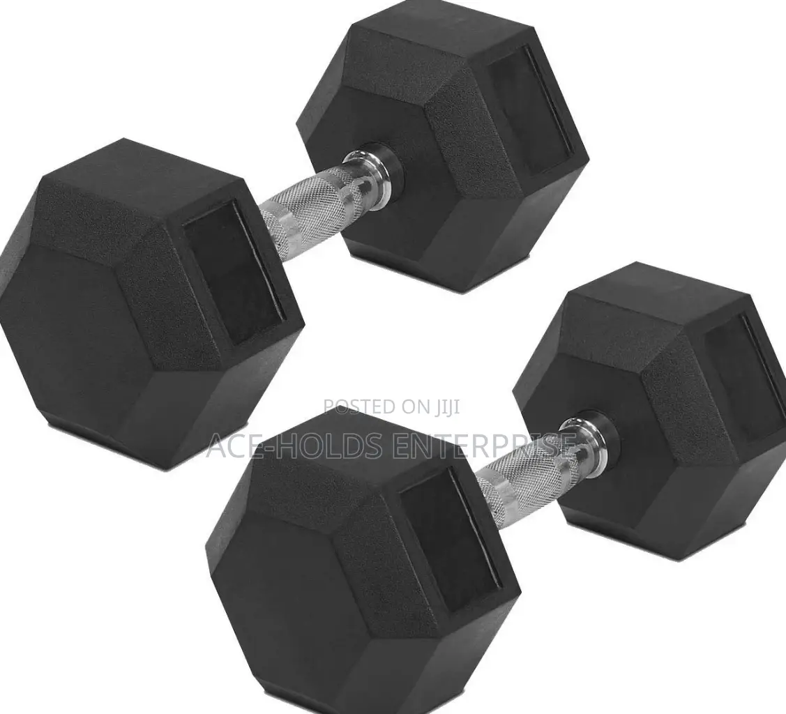 10kgs Hexagon Dumbbell Coated With Rubber