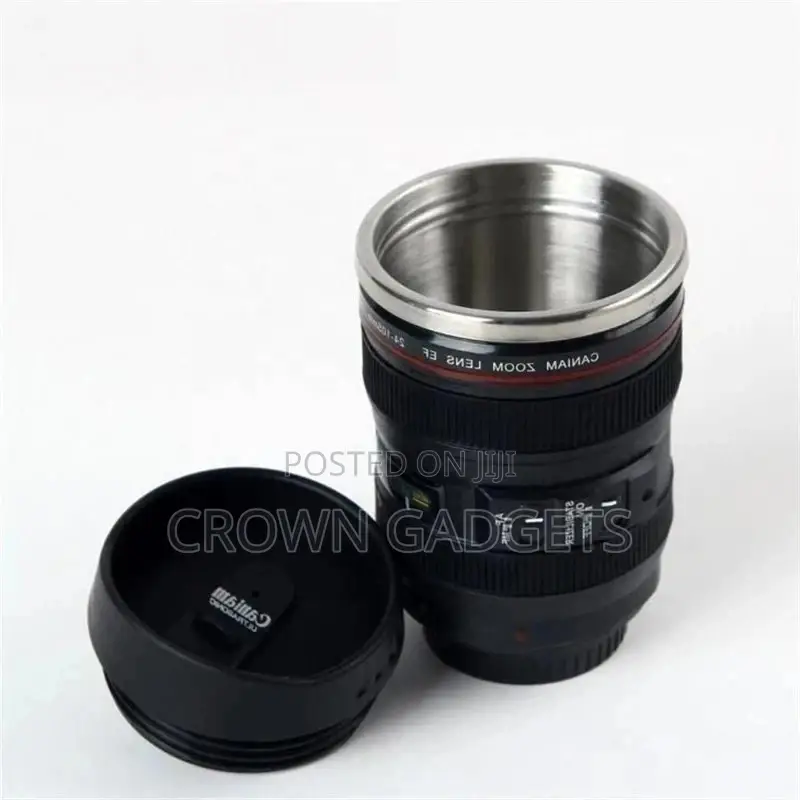 400ml Stainless Steel Camera Lens, Trendy