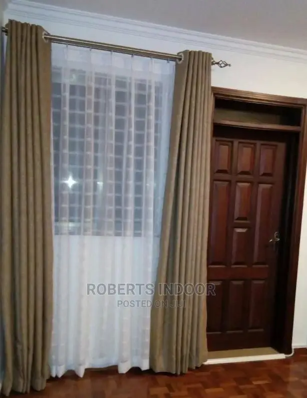Beige Elegant House Curtain