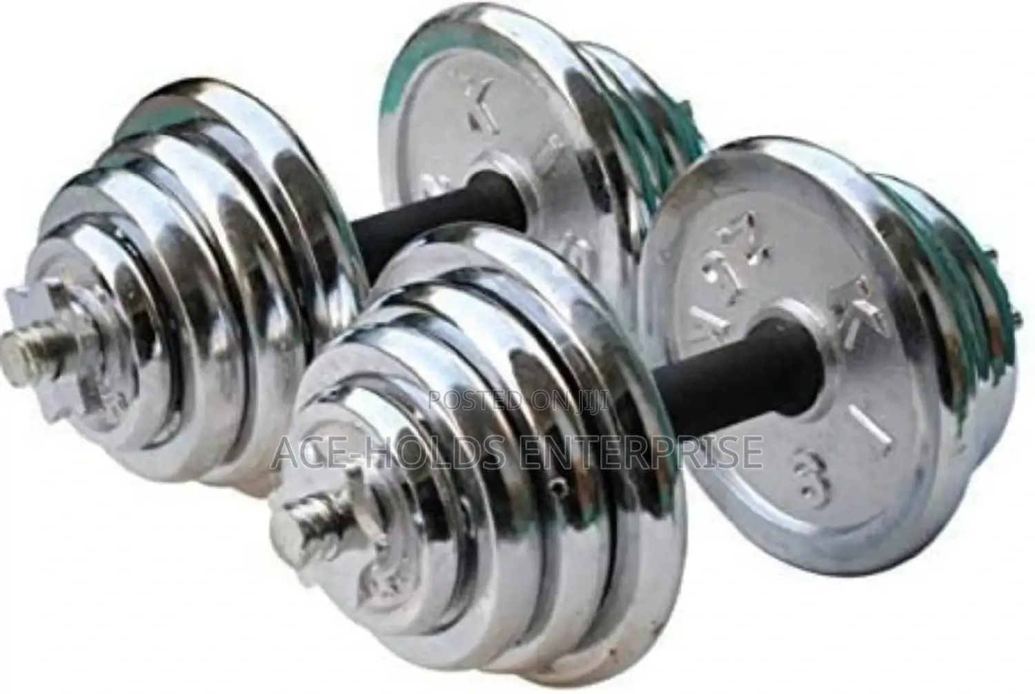Brand New 10kgs Chrome Dumbbells With Casing