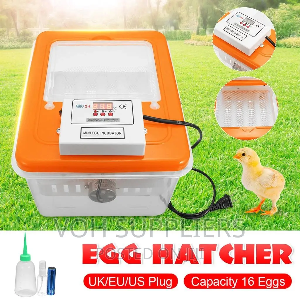 Egg Incubator, 16 Eggs, Dual Power Supply Fully Automatic