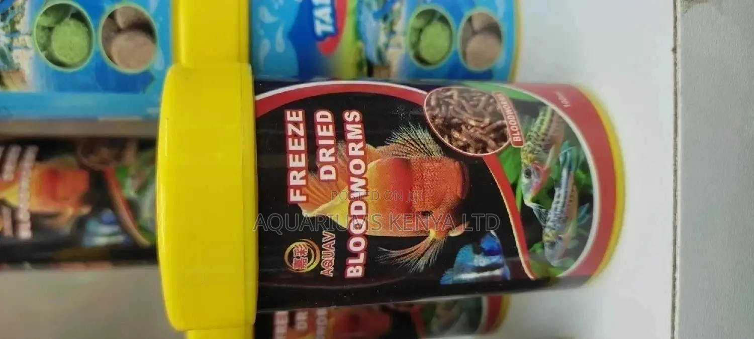 Dried Blood Worms , Aquarium Fish Food. 100ml