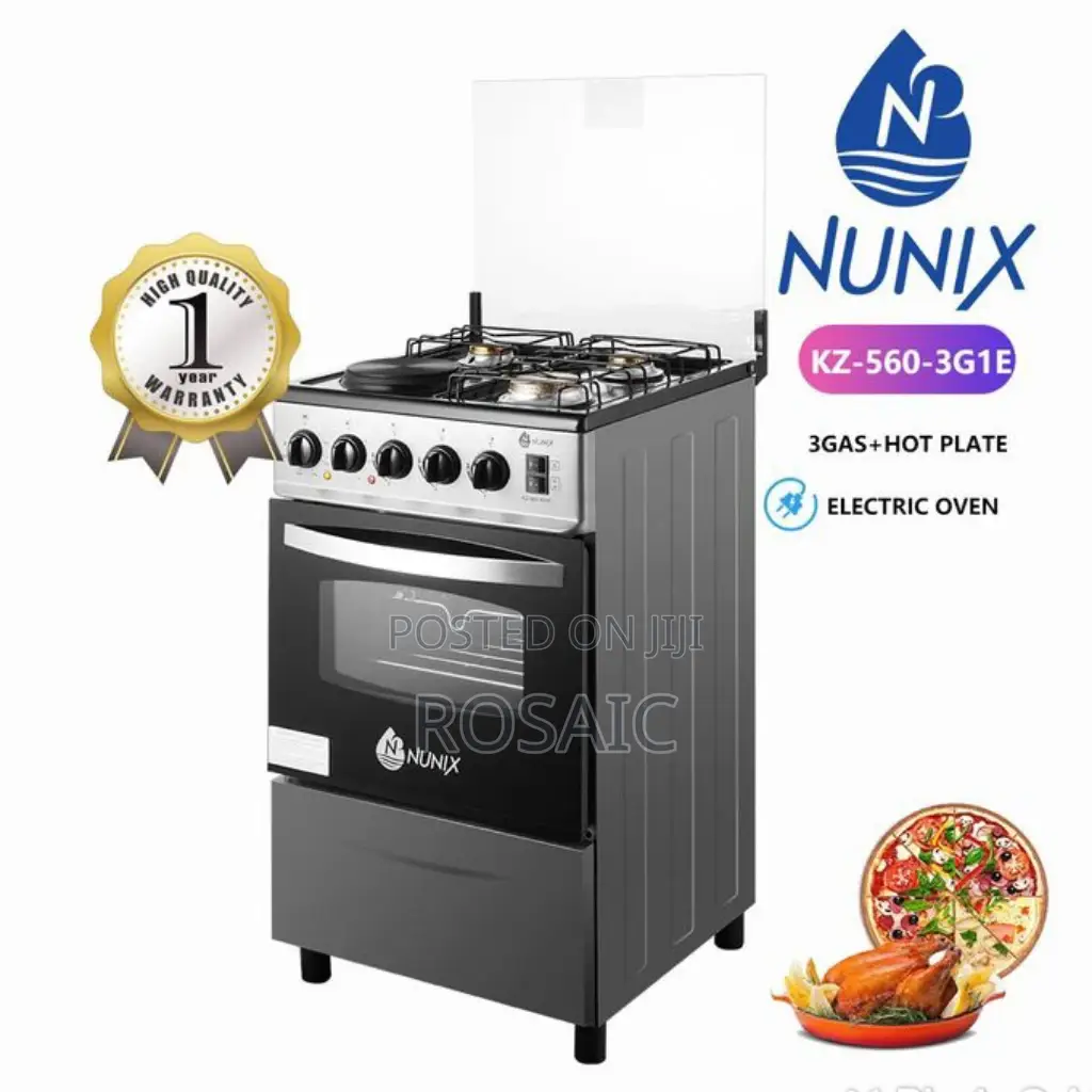 3 Gas + 1 Hot Plate With Electric Oven