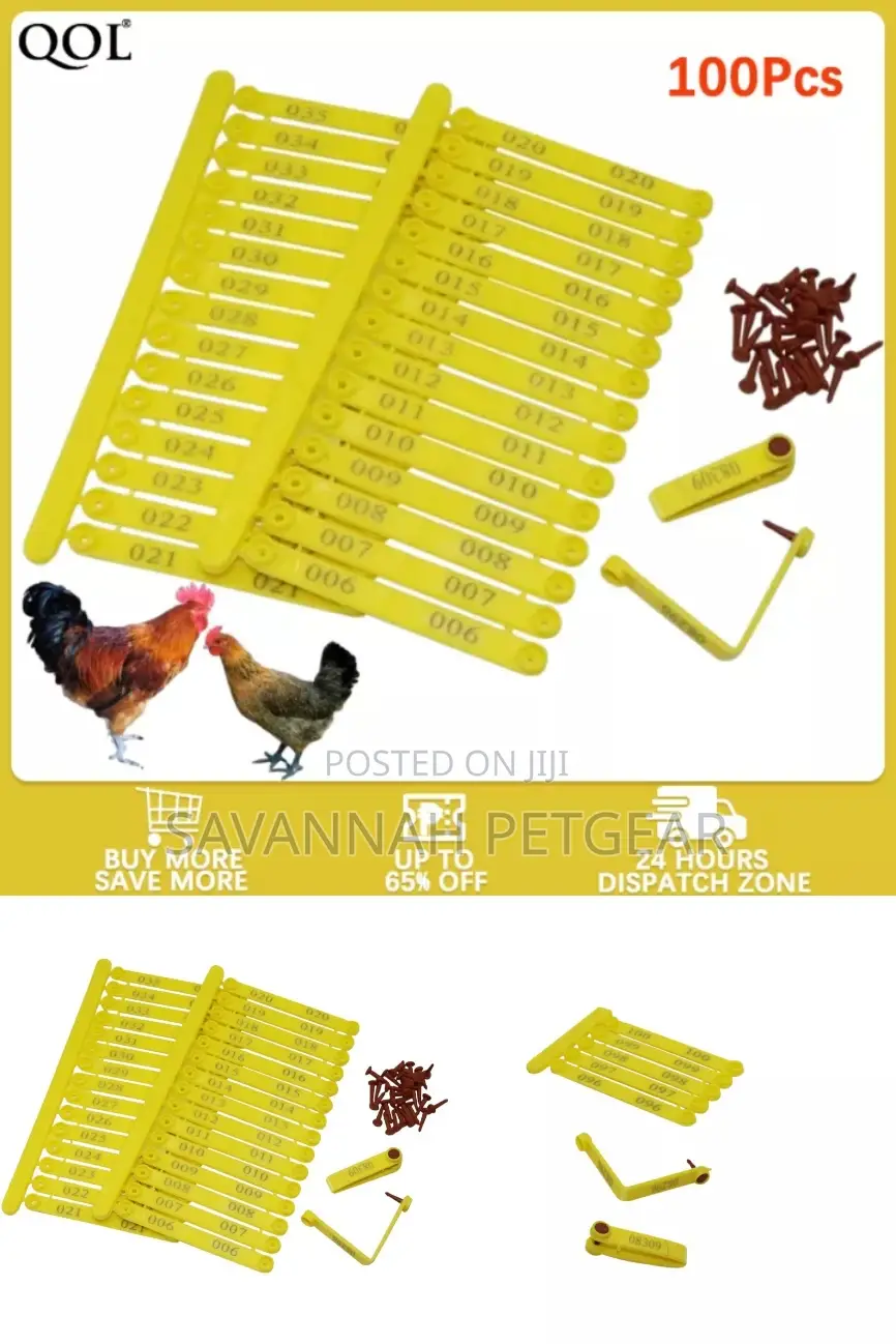 Wing Tags for Identifying the Chicken (Per Tag)