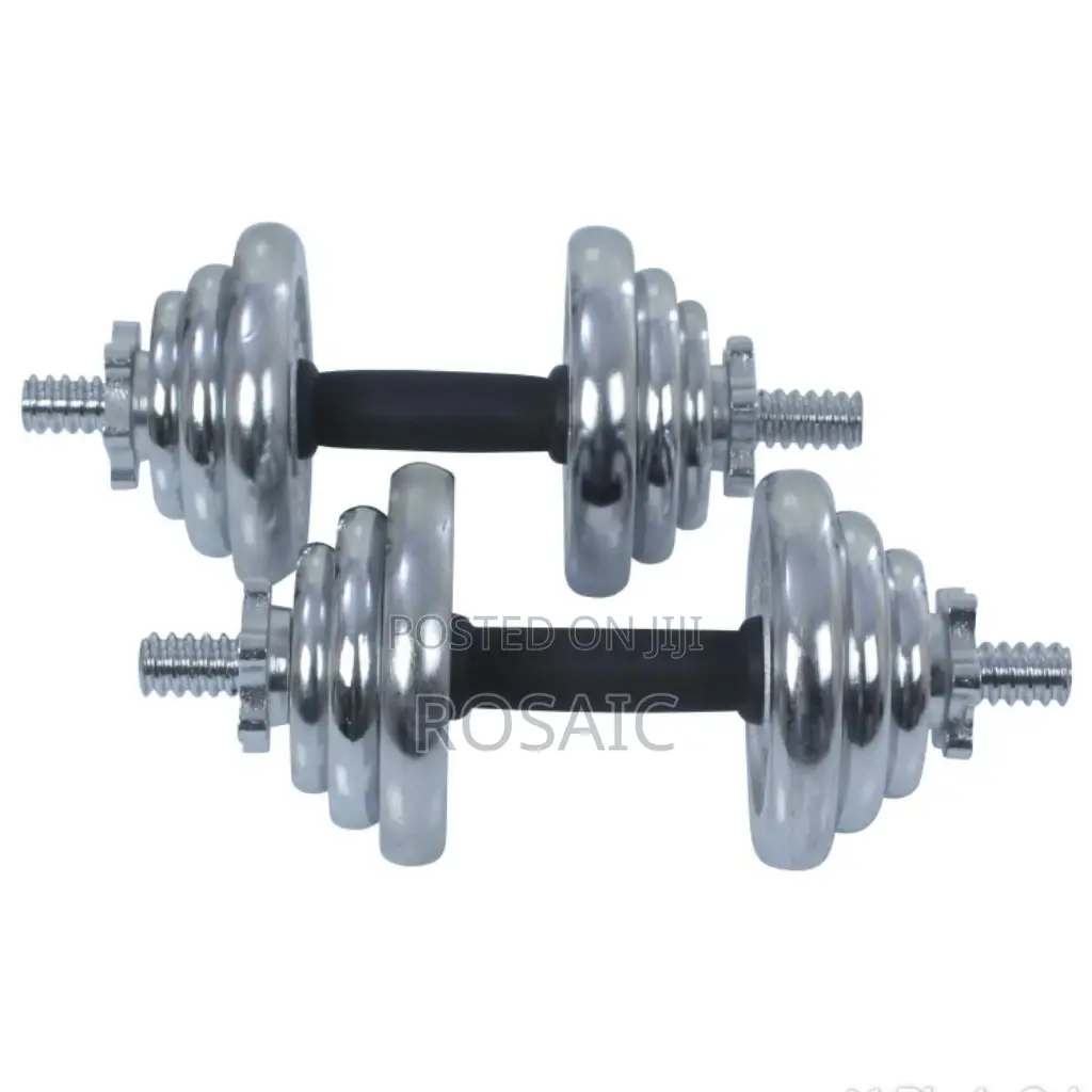 Adjustable 10 Kgs Chrome Dumbbells