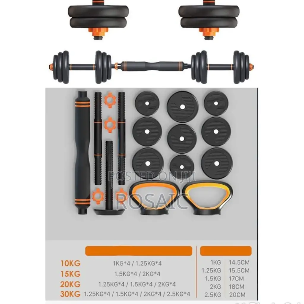 20 Kgs Dumbbells With Barbell and Kettle Bell