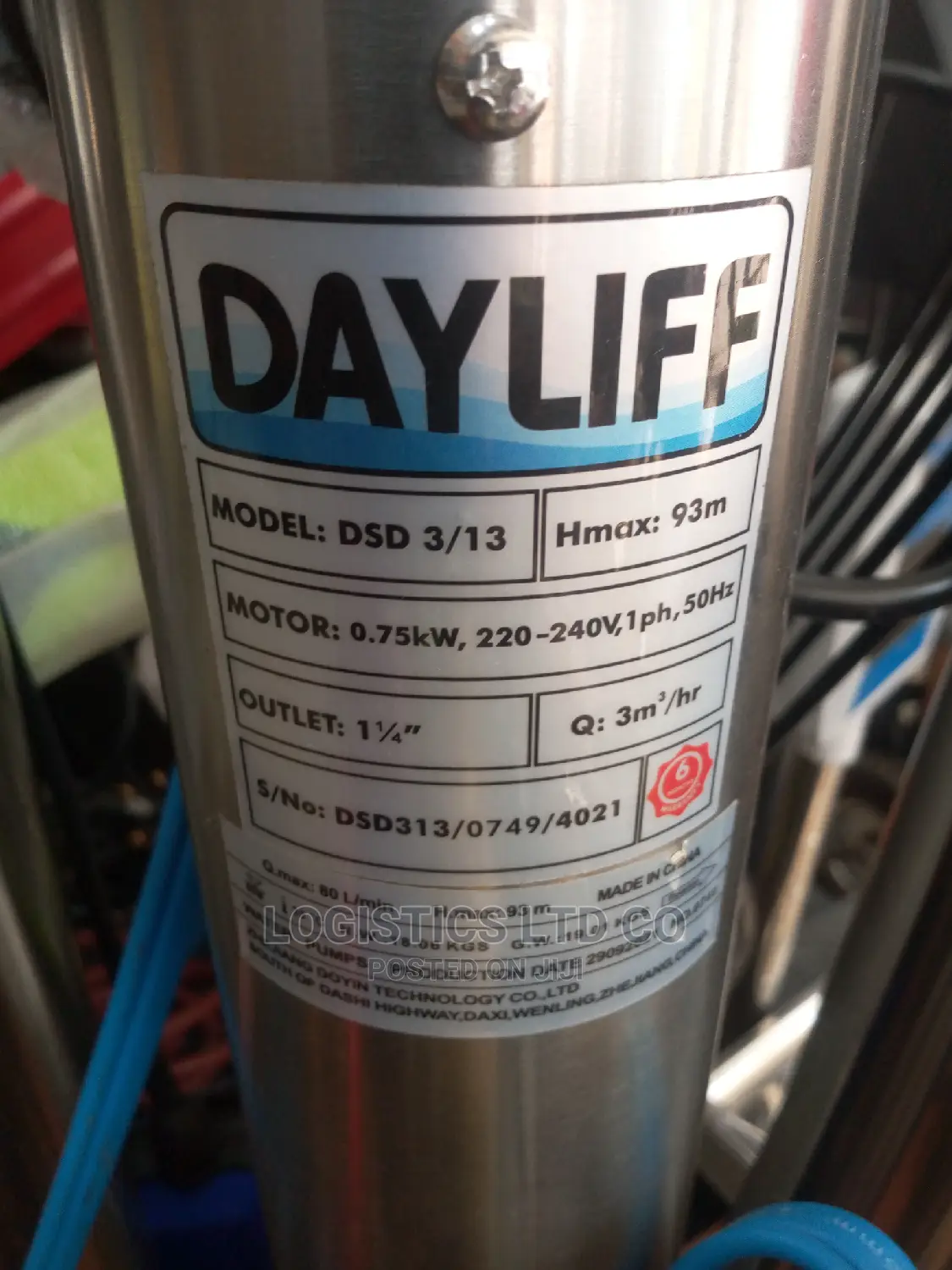 Dayliff Submersible Water Pump DSD 3/13