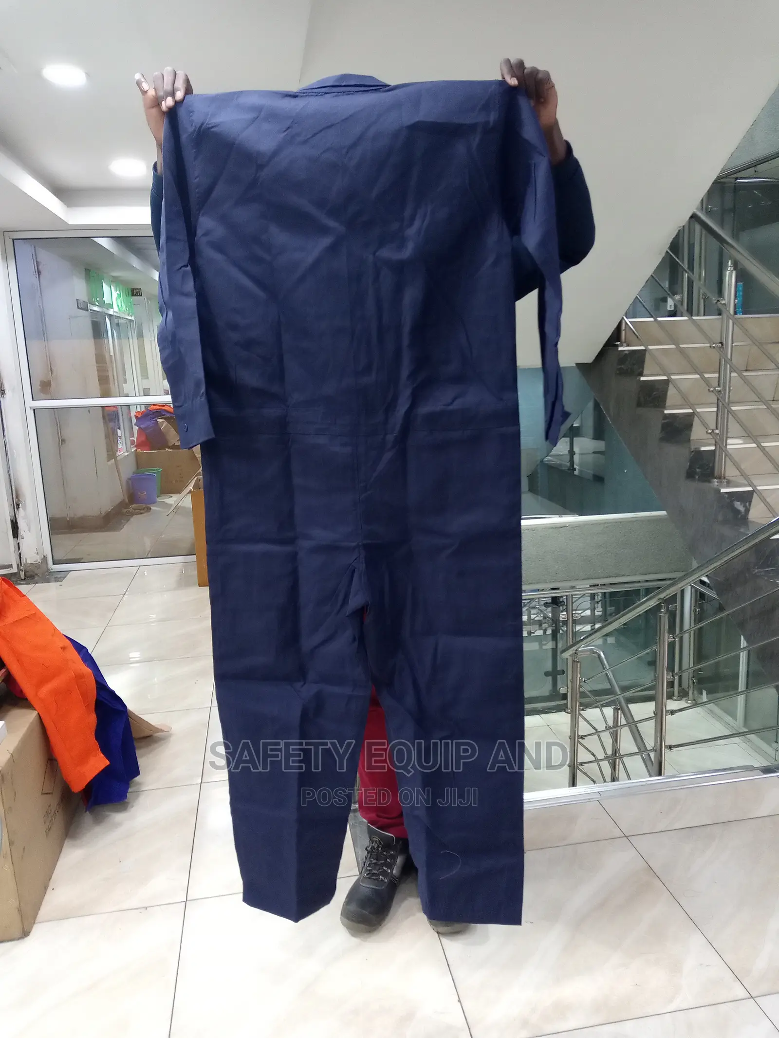 Maroon Pocketed Safety Uniform With Buttons