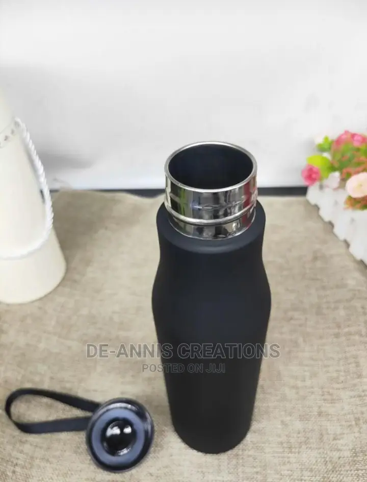 Flat Thermal Bottle Black