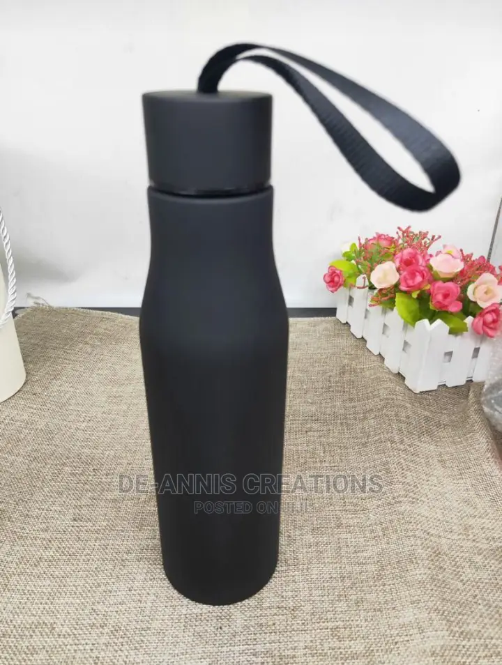 Flat Thermal Bottle Black