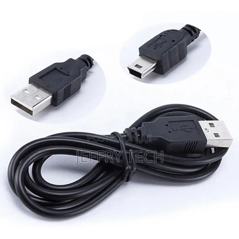 1m Long MINI USB Cable Sync Charge Lead Type a to 5 Pin B