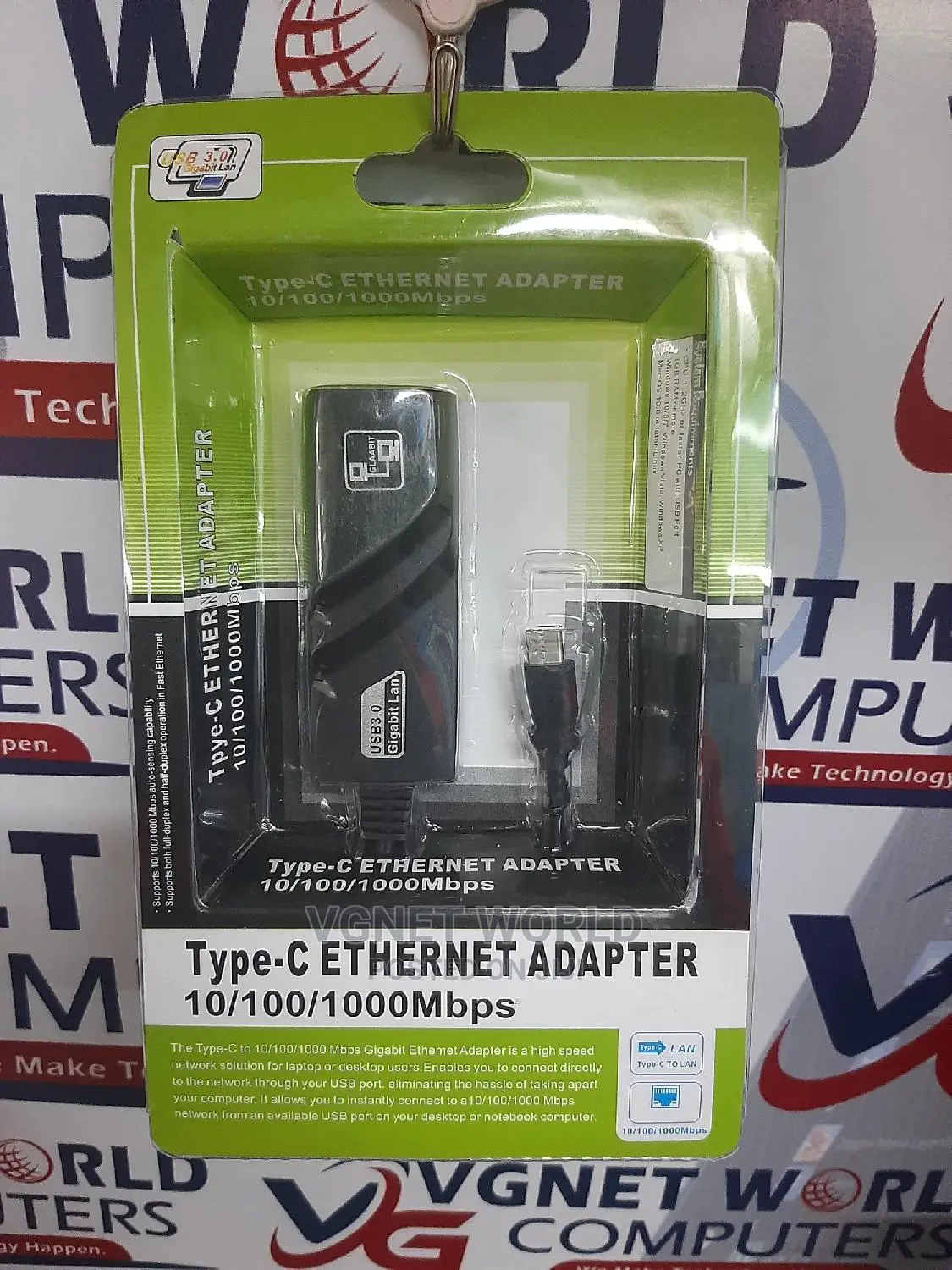Type -C to Ethernet Adapter.