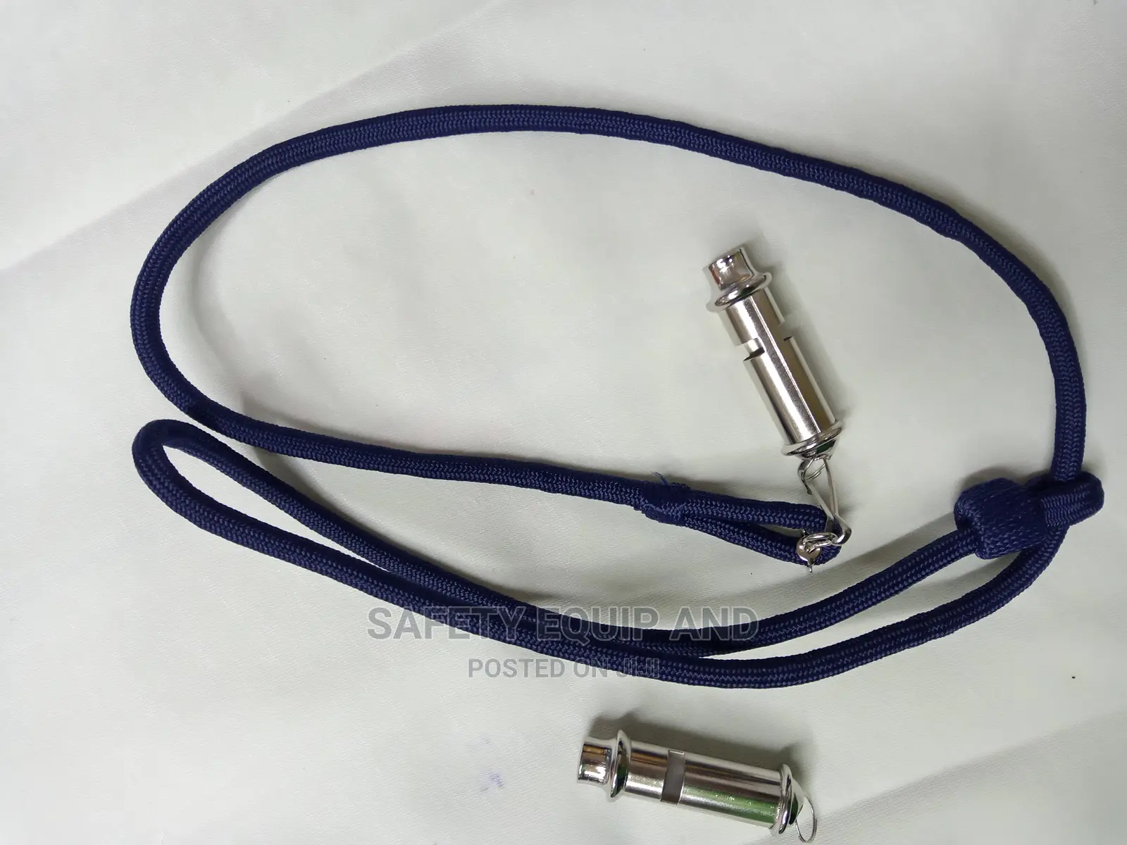 Navy Blue Lanyards and Steel Whistles Available
