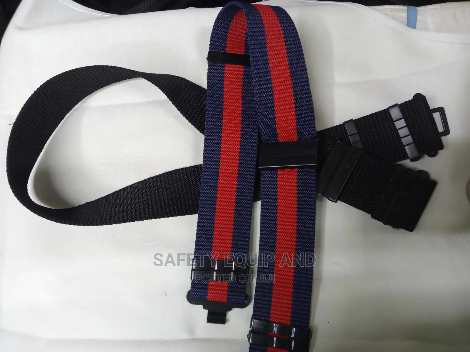 Blue Belts With Red Stripe