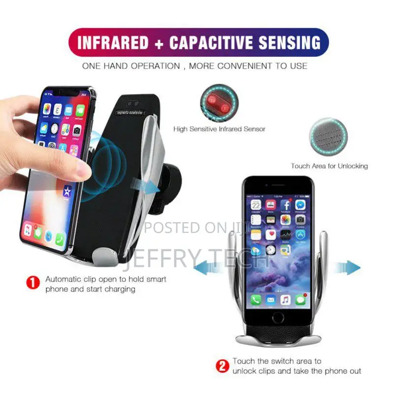Automatic Clamping Wireless Car Charger Receiver Mount for I