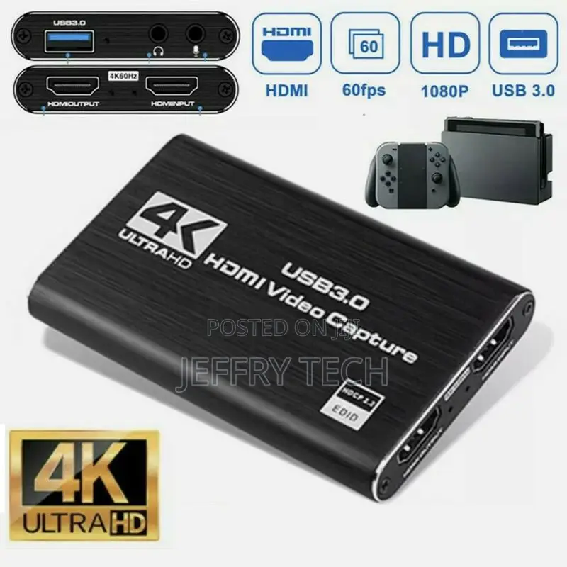 4K 1080P HDMI to USB 3.0 Video Capture Card Game Live Stream
