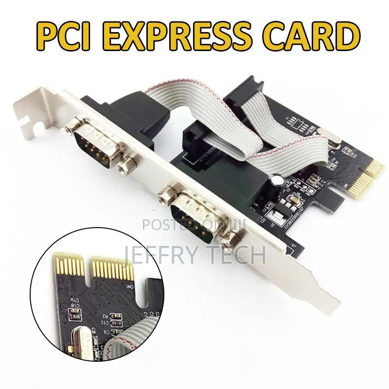PCI Express PCIE Expansion Card 2x Serial Interfaces COM Po