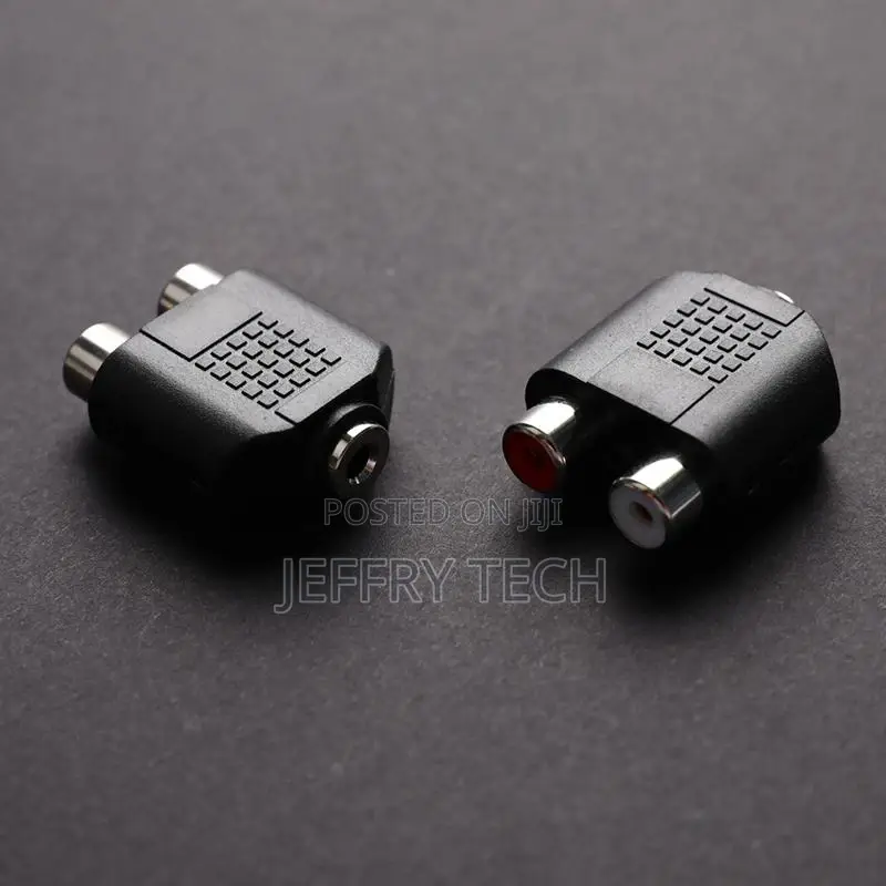 2pcs for Speaker Power Plated 3.5mm Audio Stereo Female to 2