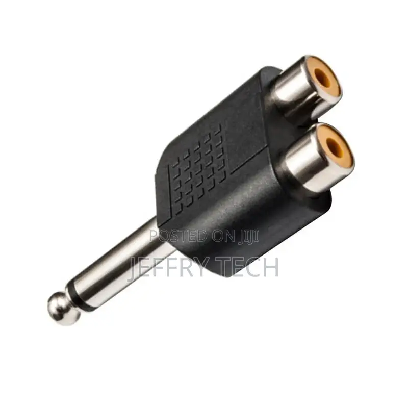 6.5mm Turn Double Lotus Adapter for Microphone Guitar Microp