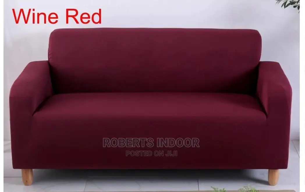 Wine Red Elegant Sofa Cover