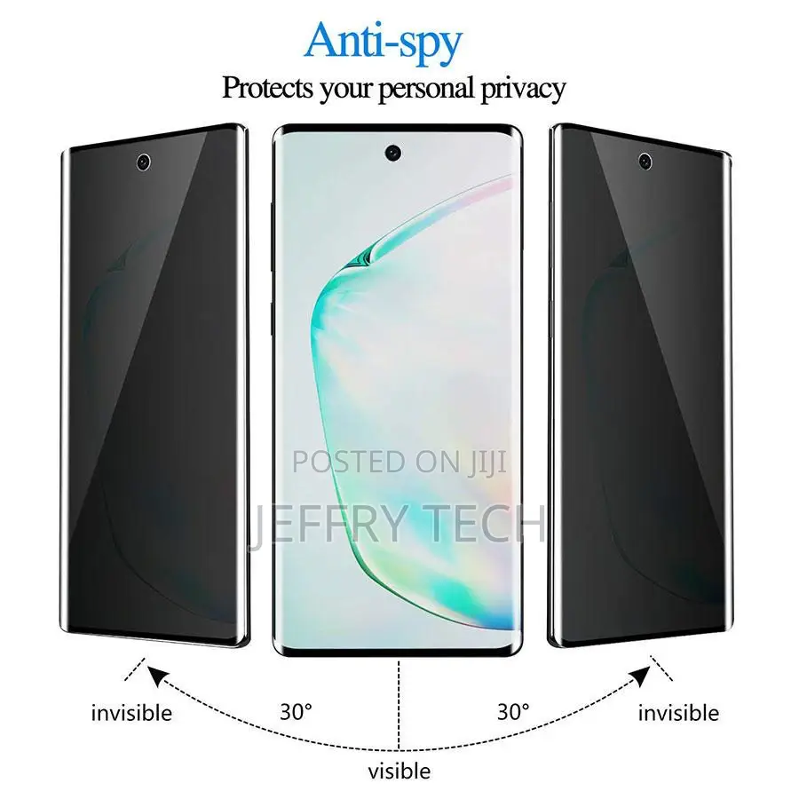 Privacy Screen Protective Glass on Samsung Galaxy A10S Glass