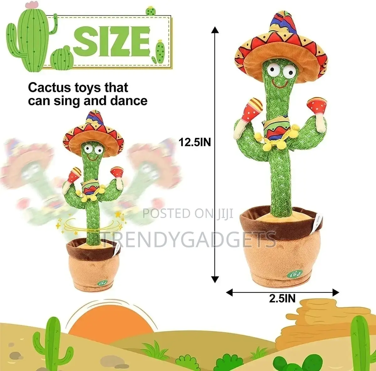 Cute Cactus Electronic Plush Toys