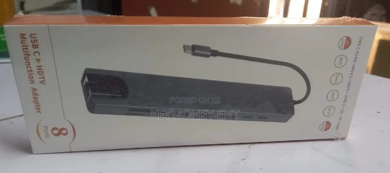 8 in 1 Mac Multi Functional Type C to HDTVI USB LAN