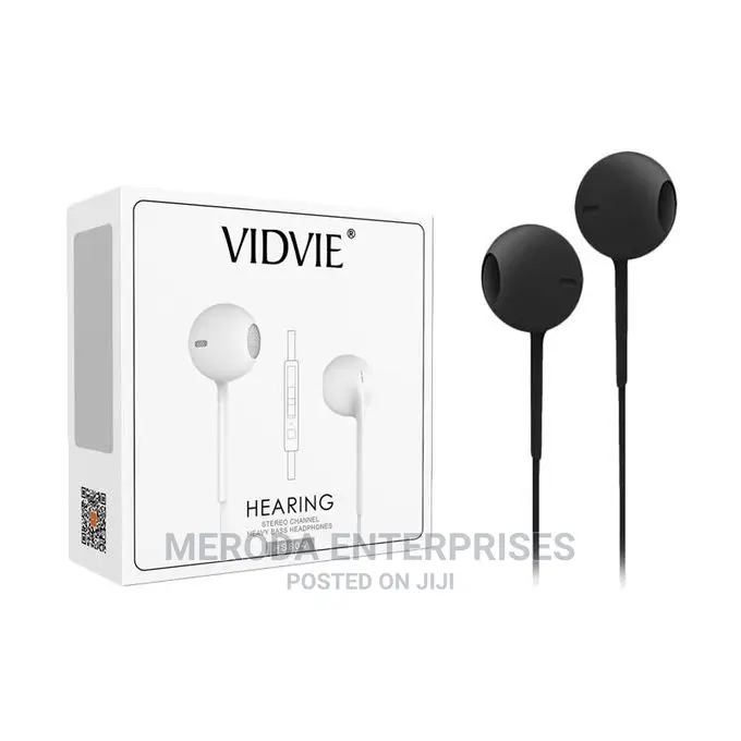 Vidvie HS604 Earphones With Remote and Mic - BLACK