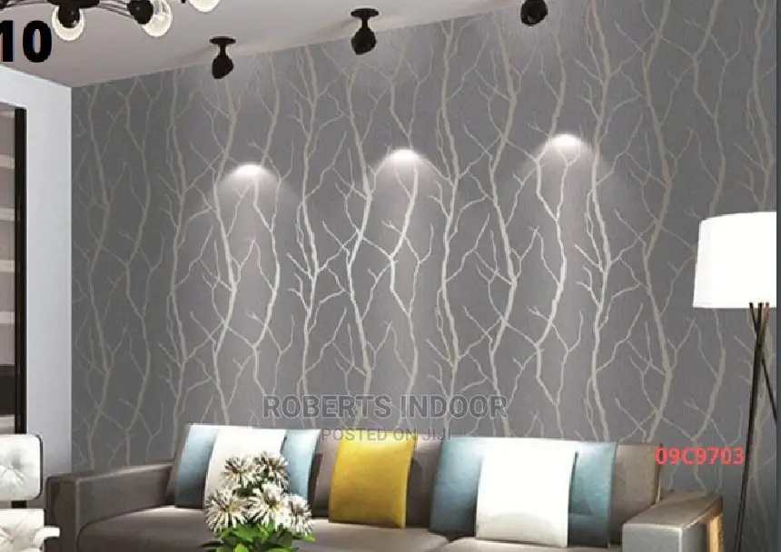 Grey and Silver Elegant Wallpaper