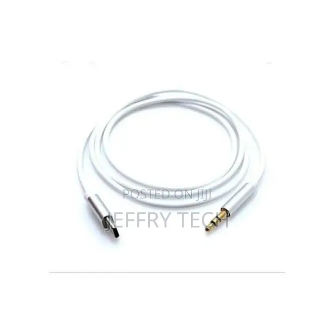Type-C to 3.5 AUX Audio Cable -Color -White