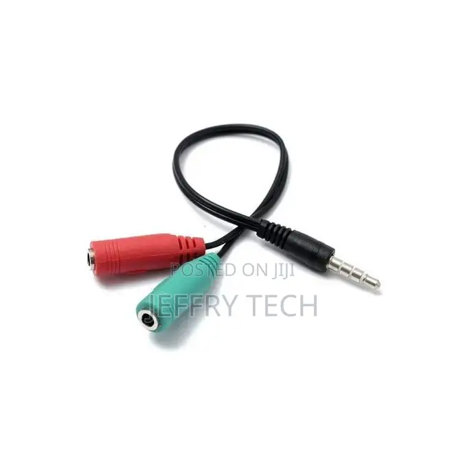 AUX Y Audio Splitter 3.5mm 1 Male to 2 Female Headphone And