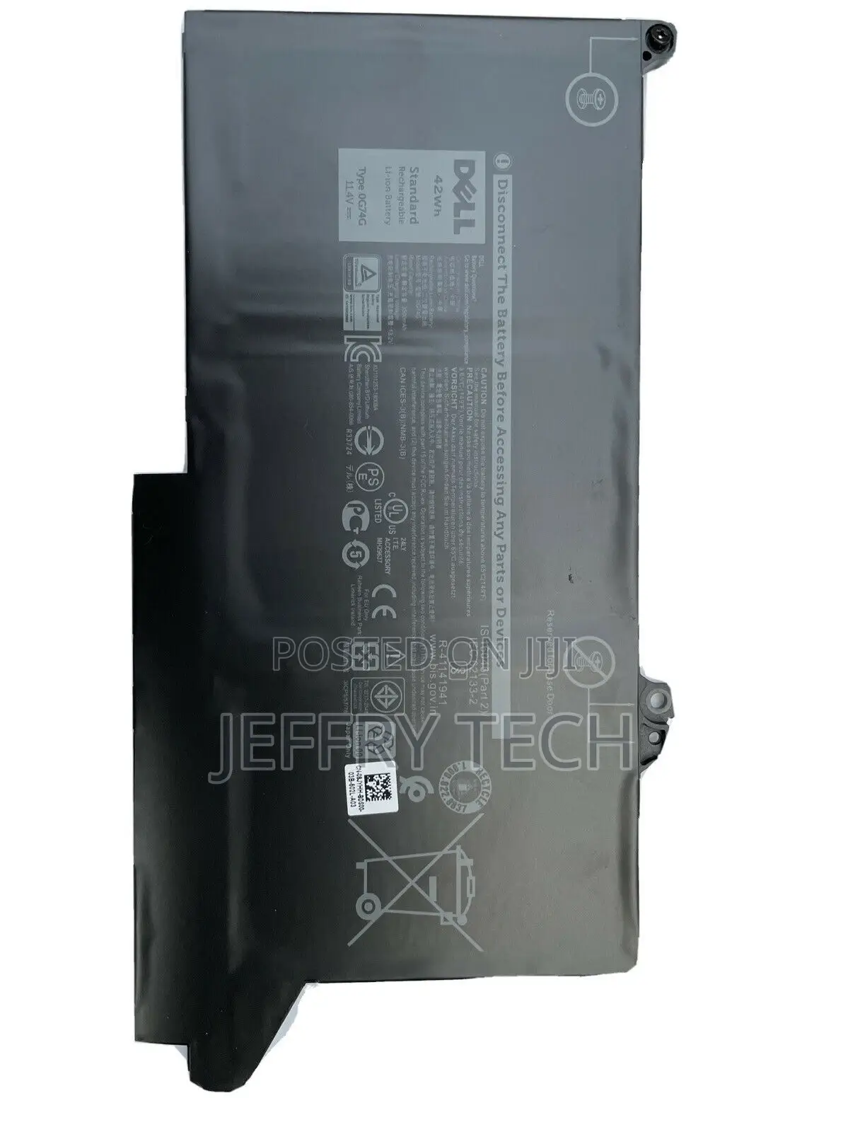 DELL 42WH 0G74G Battery for Latitude 5300 E5300 5310 E5310 7