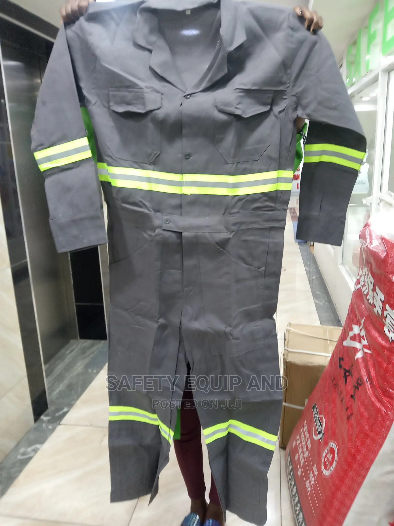 Overalls-Grey-With Reflective Stripes-Industrial