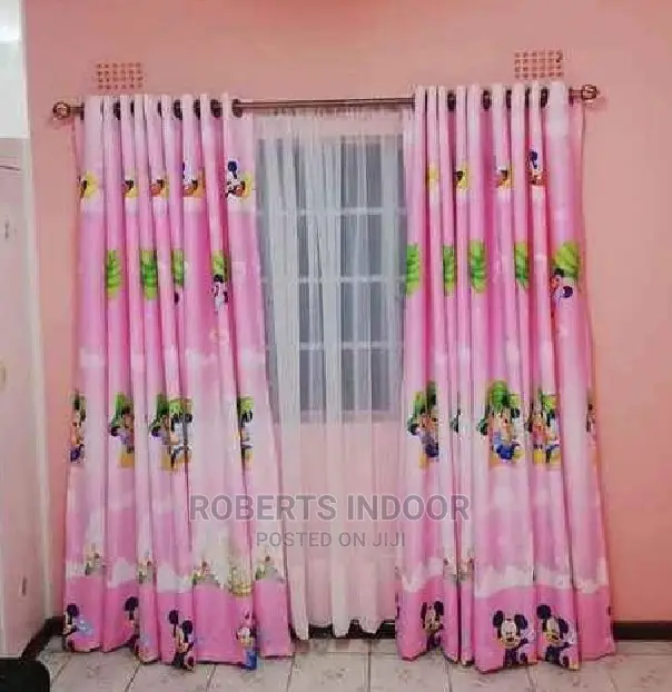 Pink Elegant Kids Curtain