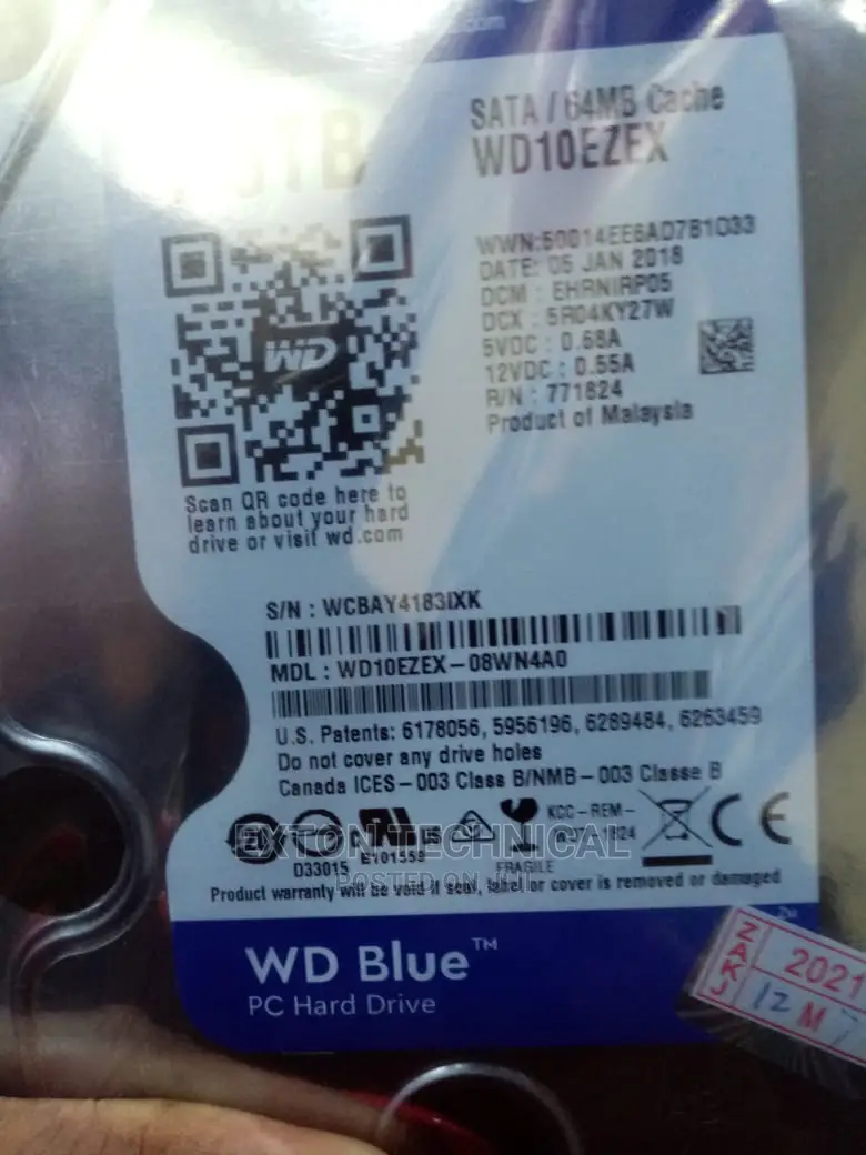 Wd Puple Hard Disc 1tb Storage Capacity
