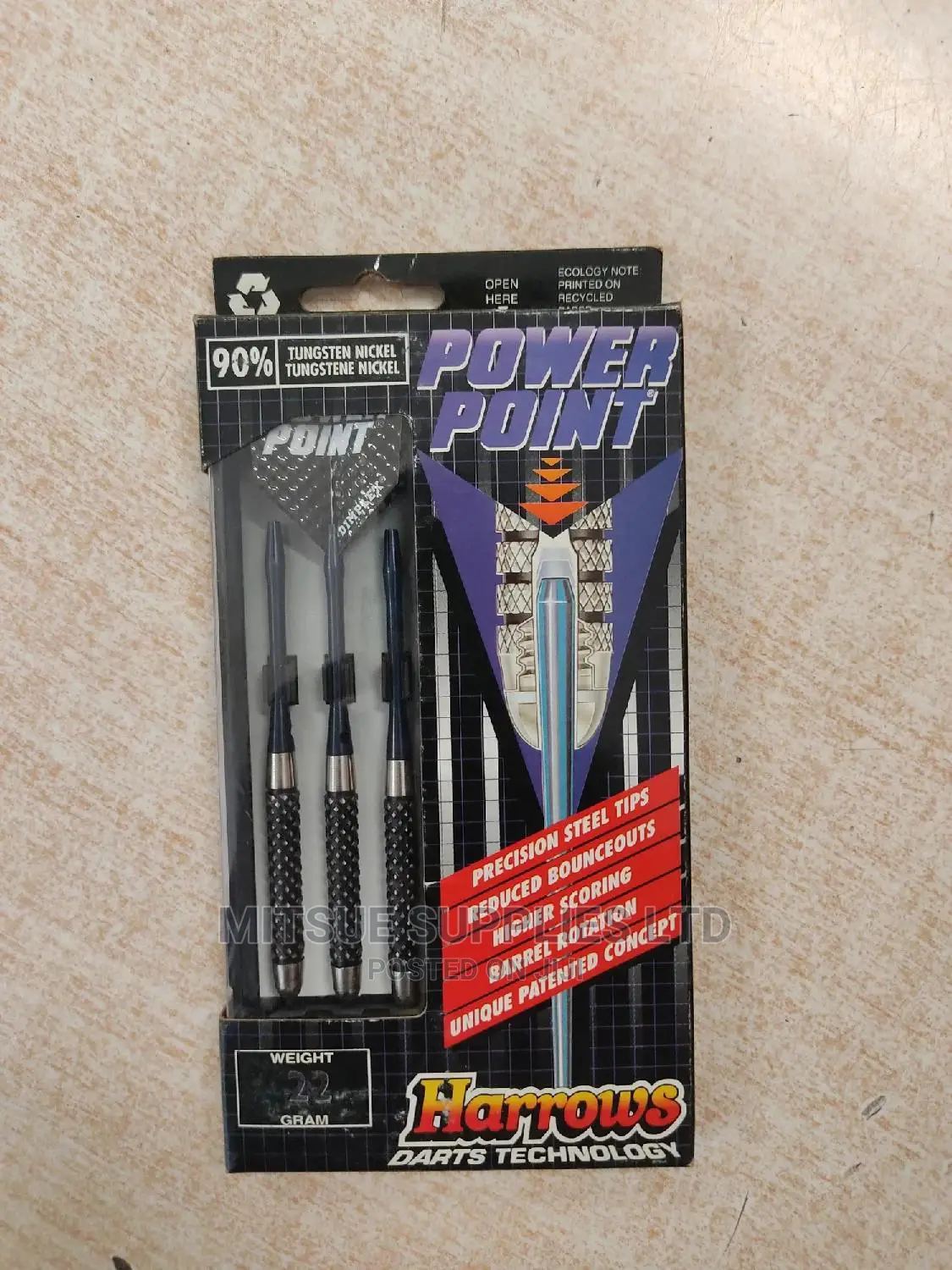 A Set of Harrows Tungsten Darts(Feather Light)- Black