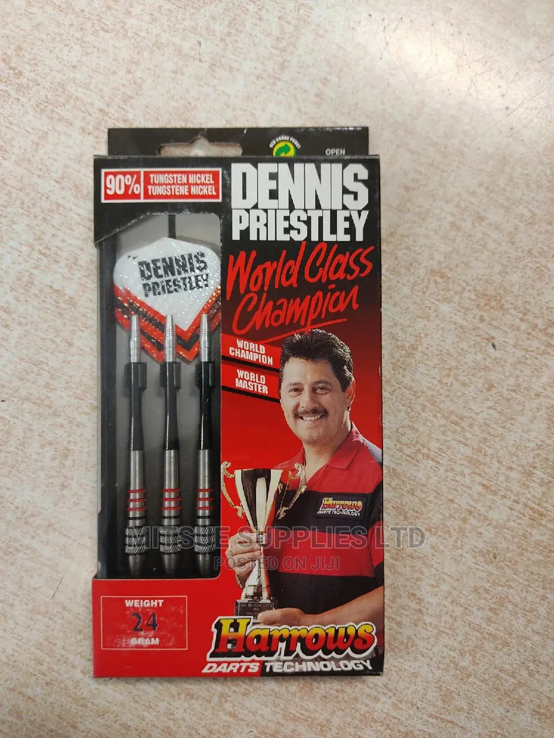 A Set of 3 Harrows 90% Tungsten Darts(Feather Light)- Black