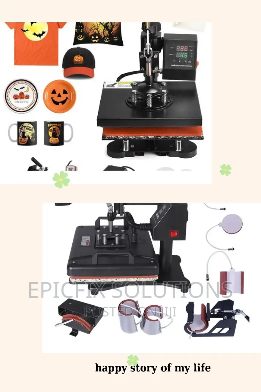 HEAT PRESS Machine for Plate/Mugs/Cap/T-Shirt/ Etc .