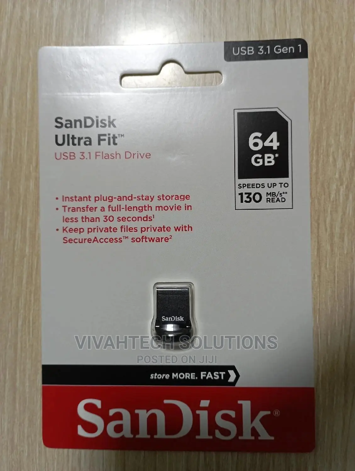 Original Reliable Sandisk 64GB Ultra Fit 3.1 Flash Drive